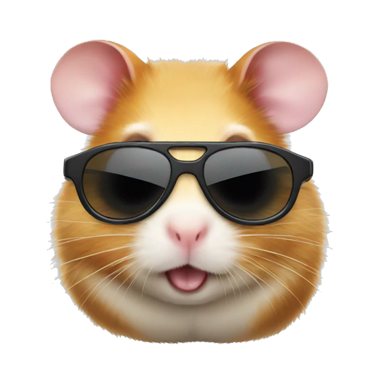 hamster with sunglasses emoji
