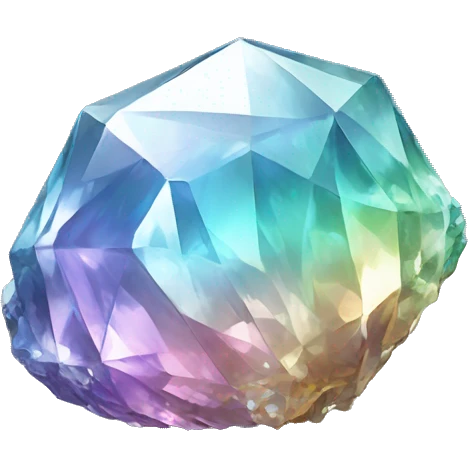 56-carat iridescent diamond crystal cluster emoji