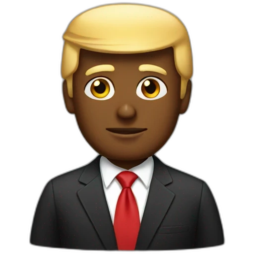 black donald trump emoji