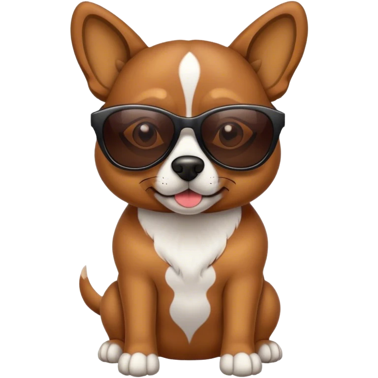 Dog wearing sunglasses emoji