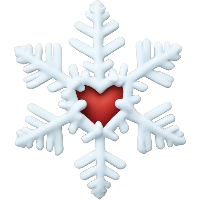A heart shaped snowflake  emoji