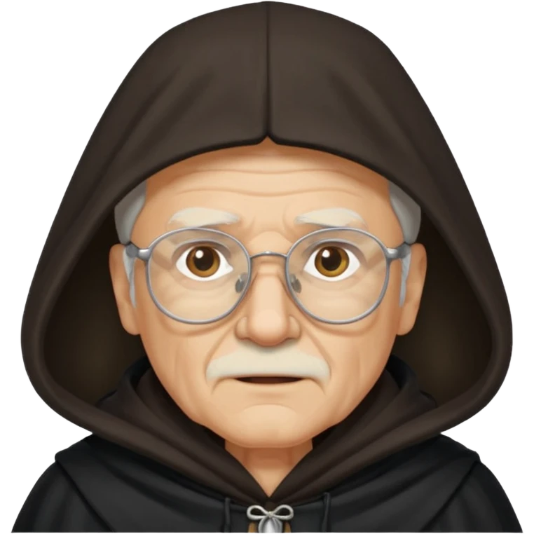 old Man with glasses in cloak over head emoji