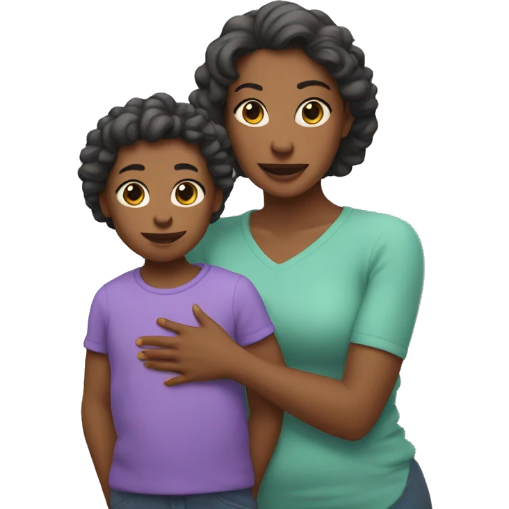 mama a girl behind YOU 💜 emoji