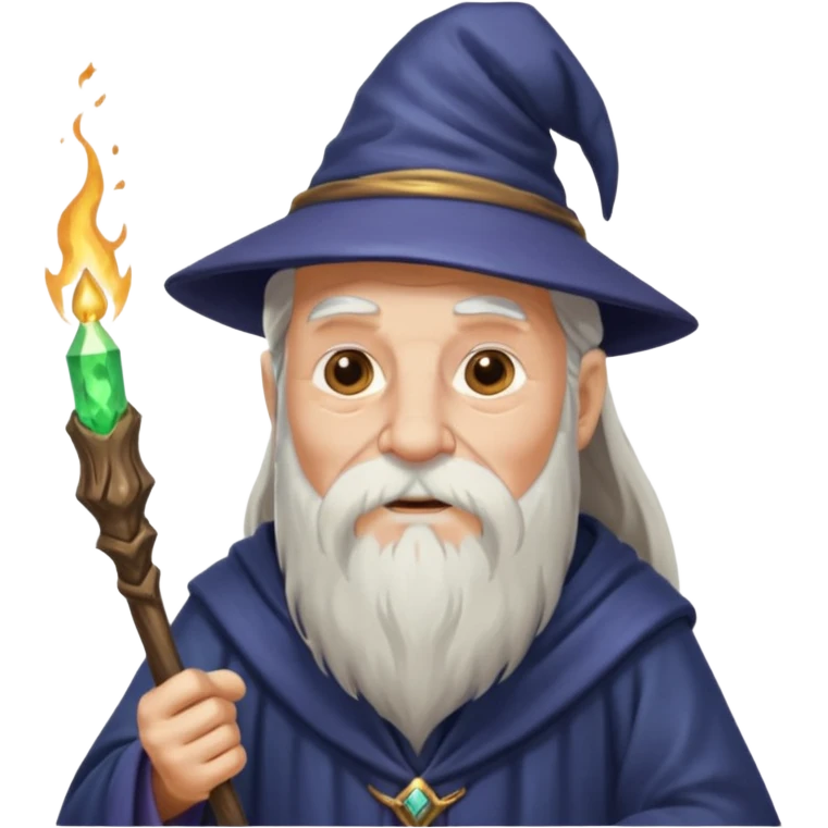 old wizard casting spells emoji
