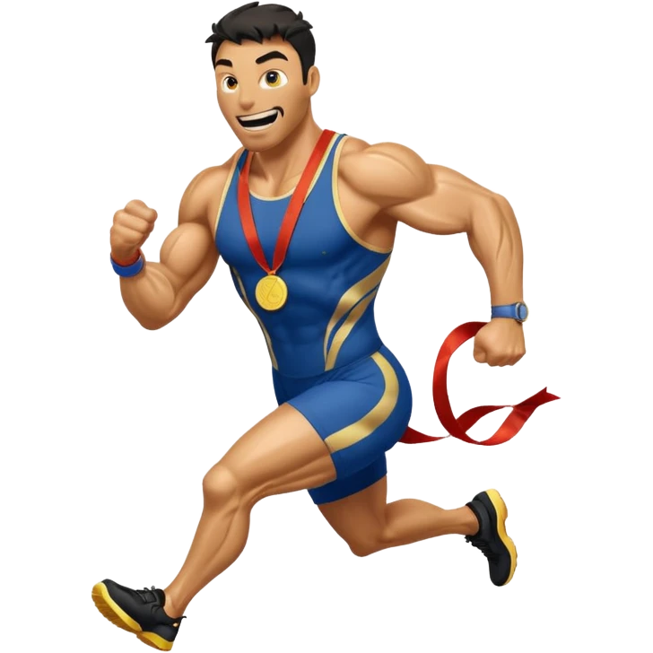 venom picking running a marathon with gold medal emoji