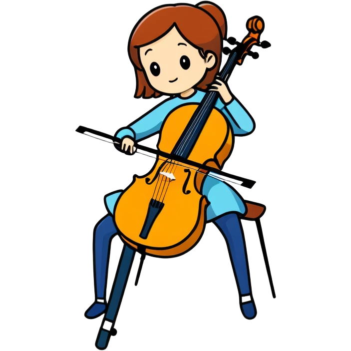 girl playing cello emoji