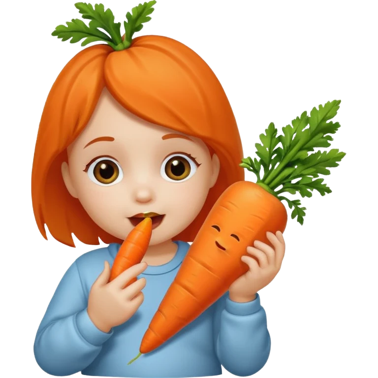 Baby eating carrots  emoji