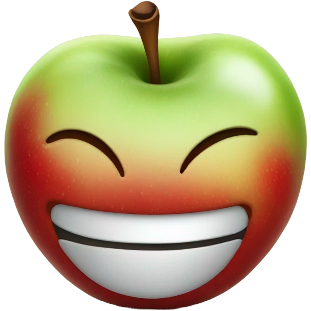 Apple smirking emoji