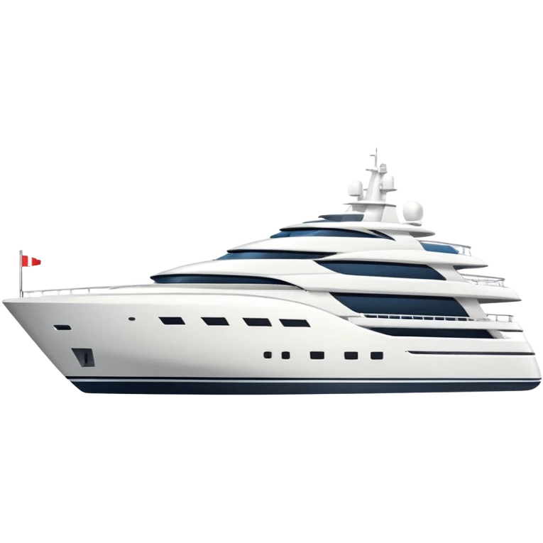 large yacht facing to the right on white background emoji