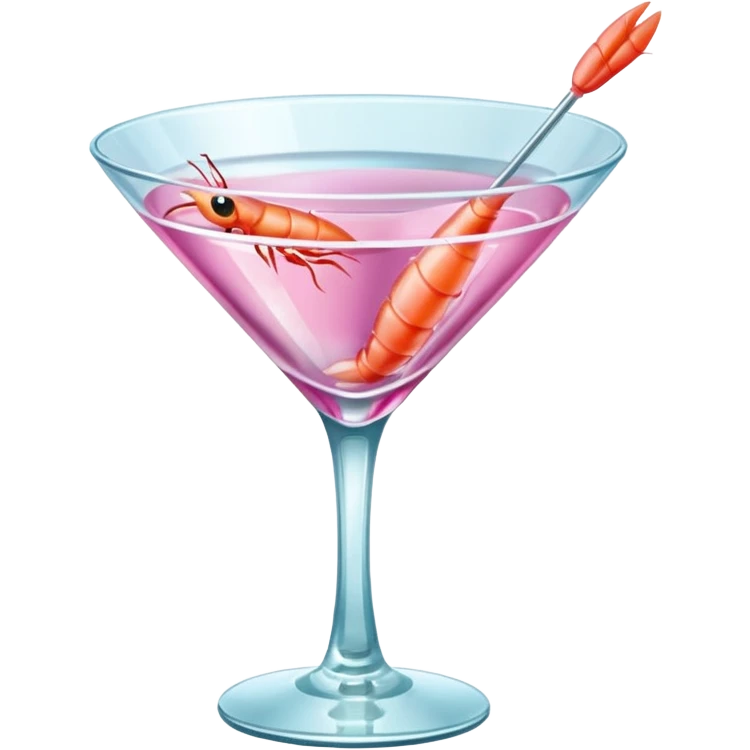 mini shrimp in martini glass emoji