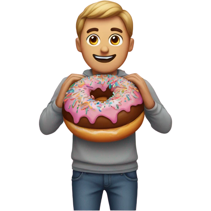 Guy with a donut instead of a body  emoji