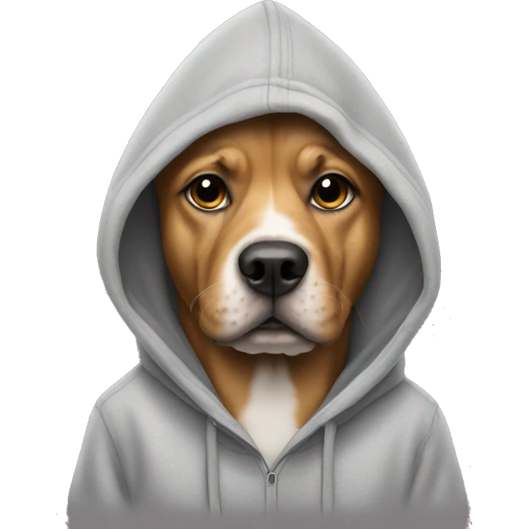 Dog wearing a hoodie emoji