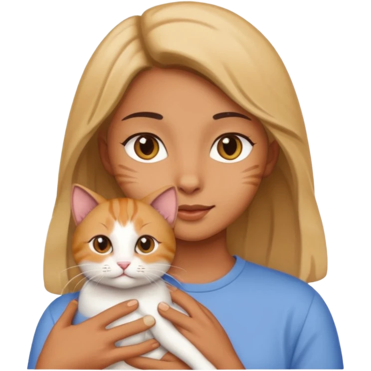 🥸 this emoji holeing a cute cat emoji