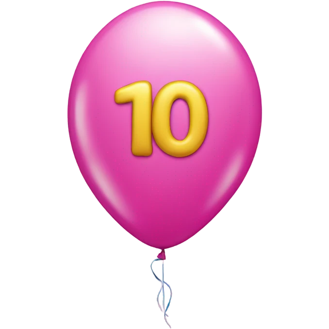 pink birthday number 100 balloon emoji