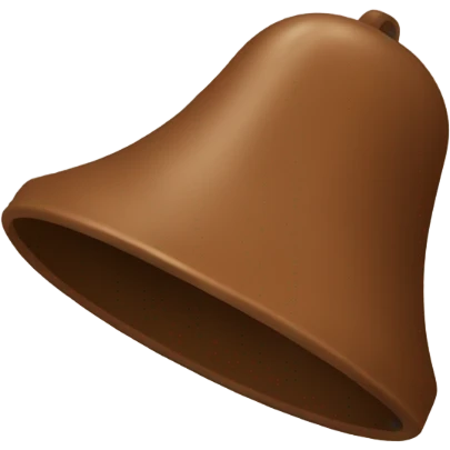 Brown dingle bell emoji