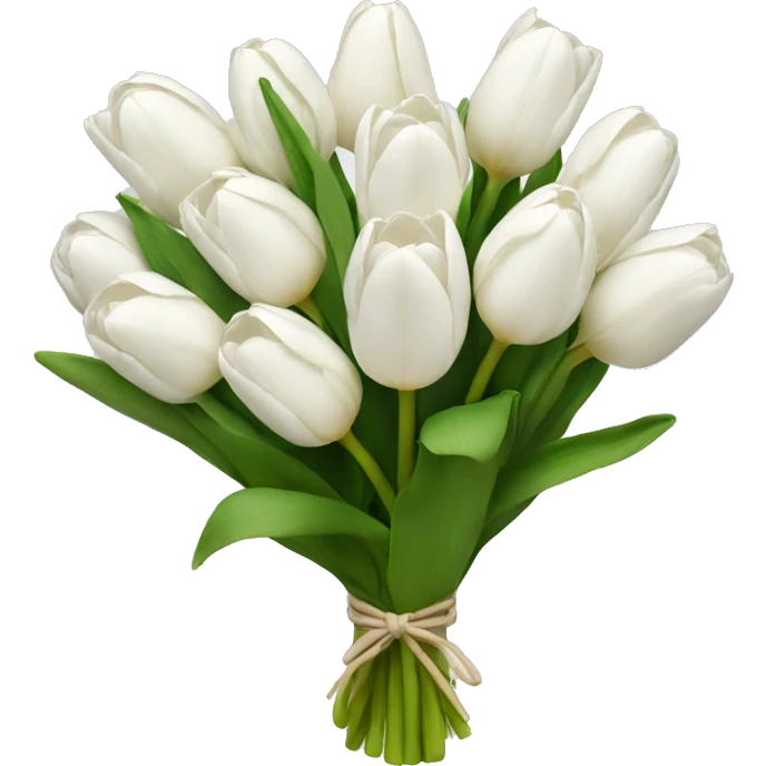 white tulip bouquet  emoji