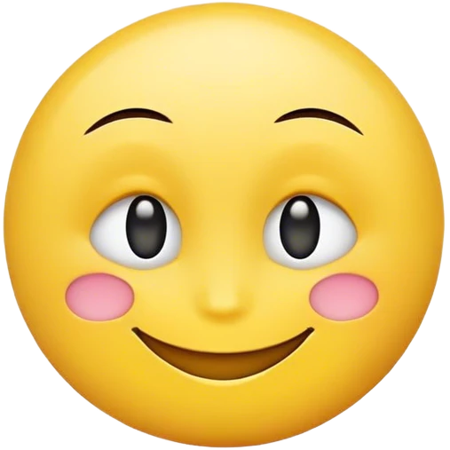 Yellow smile face in love  emoji