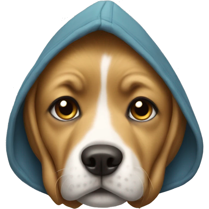dog wearing a hoodie emoji