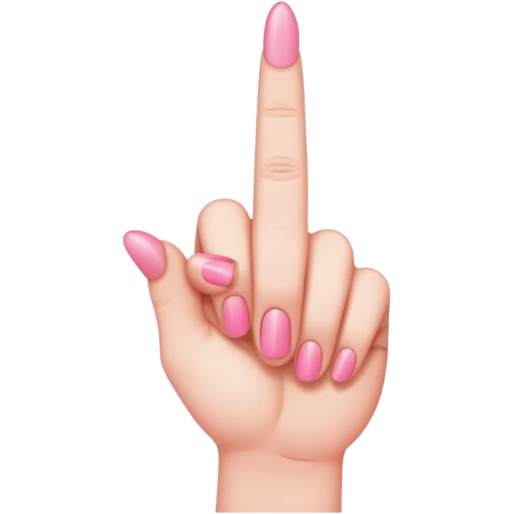 pink middle finger emoji