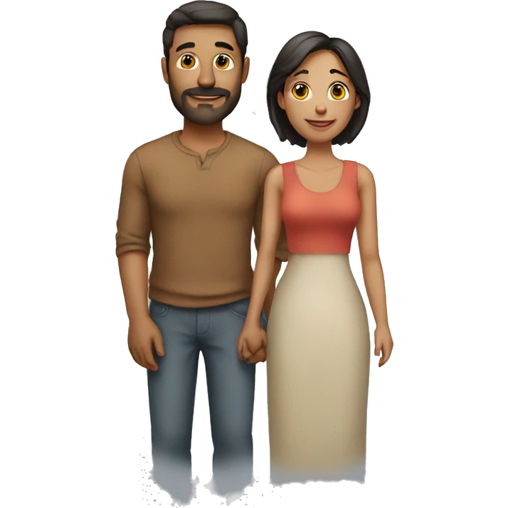 Men with his wife emoji