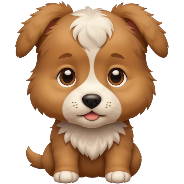 Puppy with mens emoji