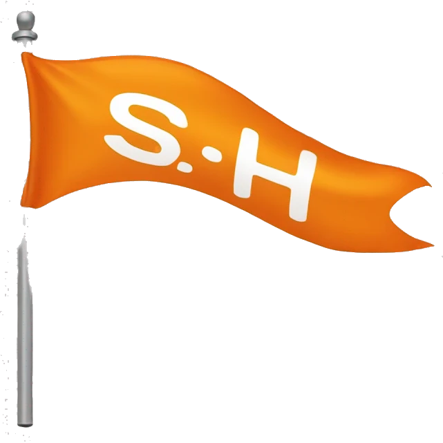 Orange flag with name a letter SRH emoji