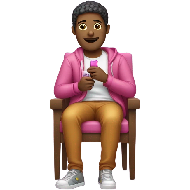 stoner with pink lighter emoji