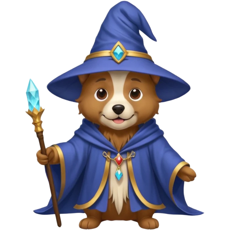 Dog wizard emoji