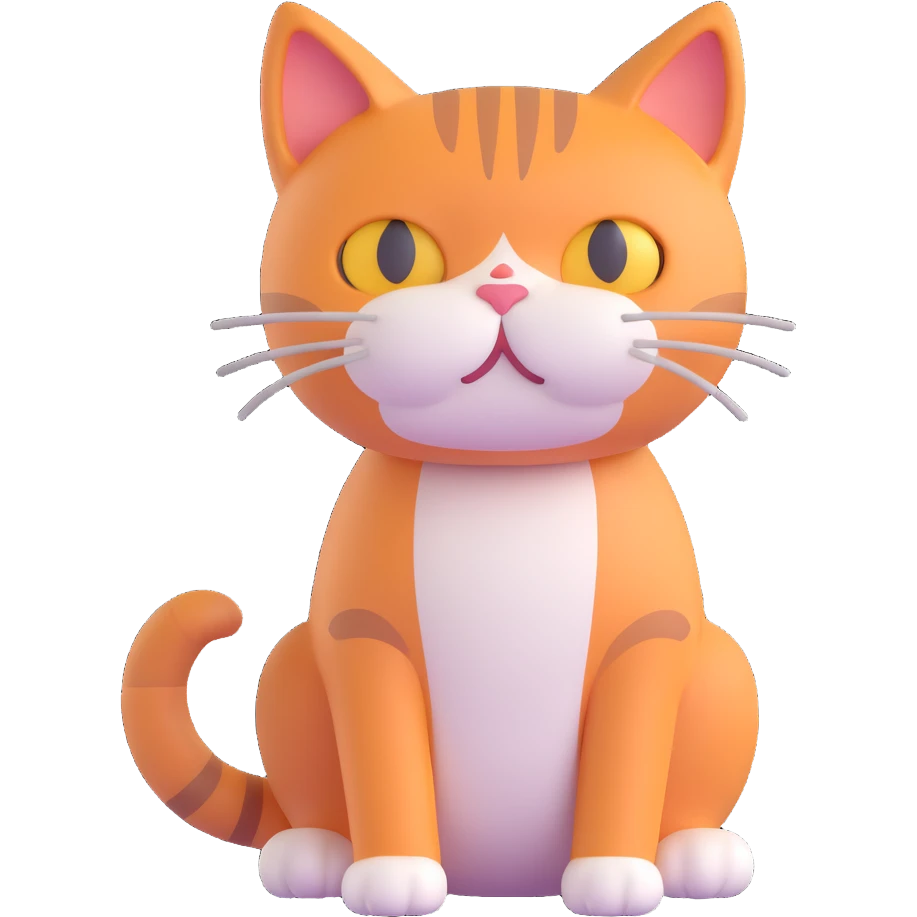 a tired cat because of work emoji