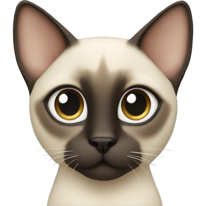 Siamese cat with grey eyes emoji