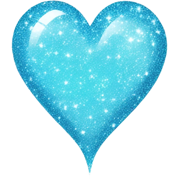 Light Blue sparkling heart  emoji