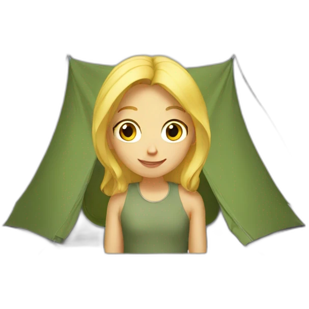 Blond girl in Tent emoji