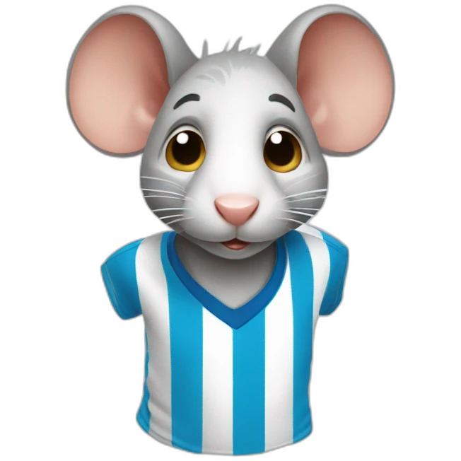 rat wearing argentinian soccer t-shirt emoji