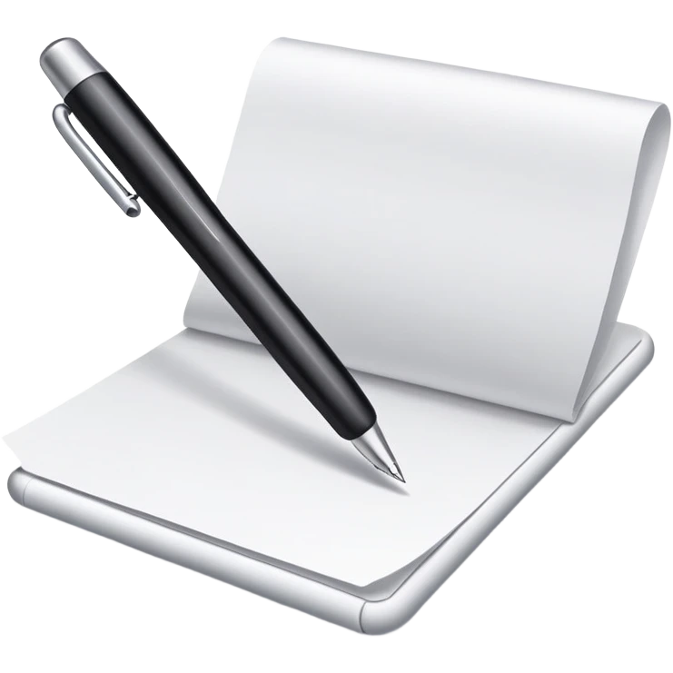 Paper and pen emoji