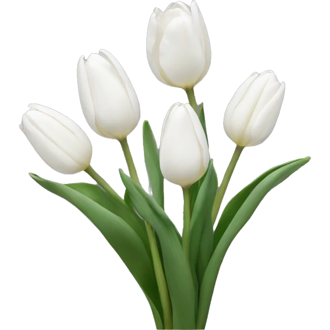 White tulips emoji