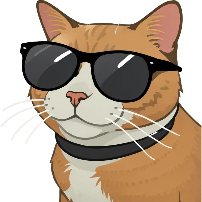 Cat with sunglasses emoji