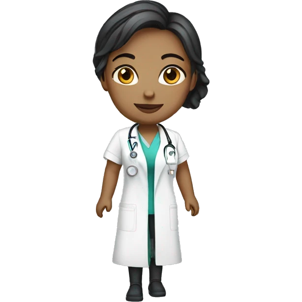 Female doctor with fair skin emoji