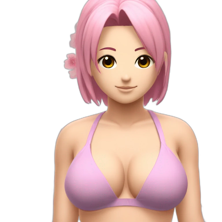 sakura haruno full body pawg micro bikini back focus emoji