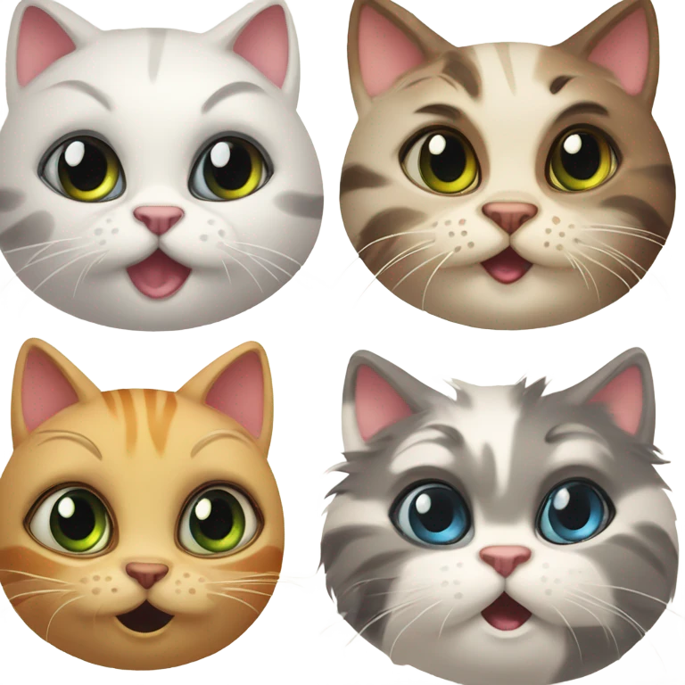 anime cats emoji