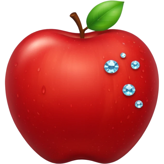 Apple with crystals emoji