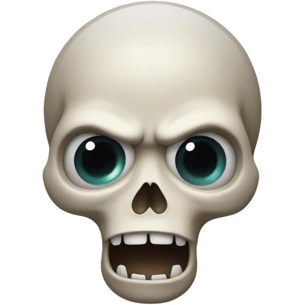 Shocked skull face emoji