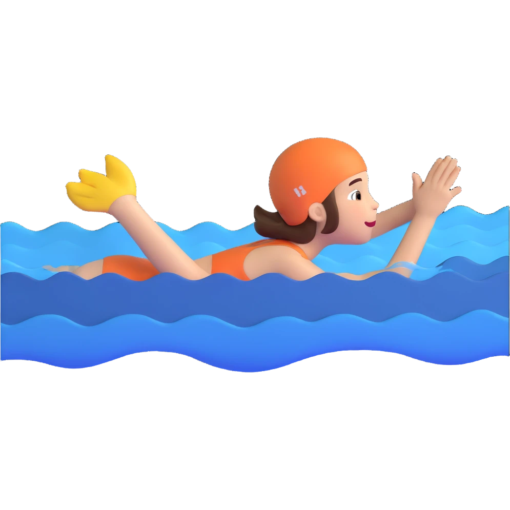 girl swimming emoji