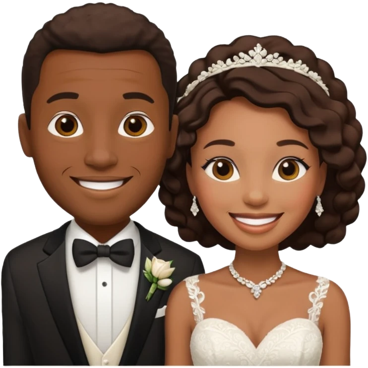 need an image of an african american wedding cople emoji