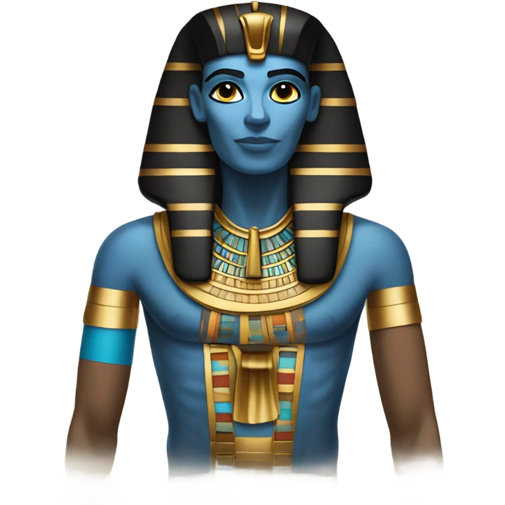 egypt sarcophagus coffie gold blue white black full body  emoji