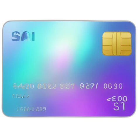 Iridescent credit card emoji