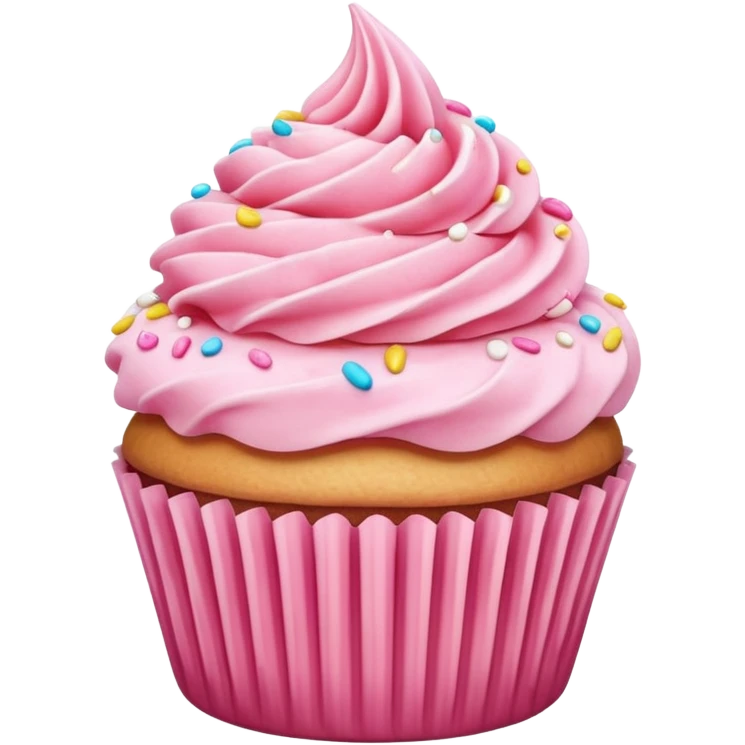 Cupcake with pink icing emoji