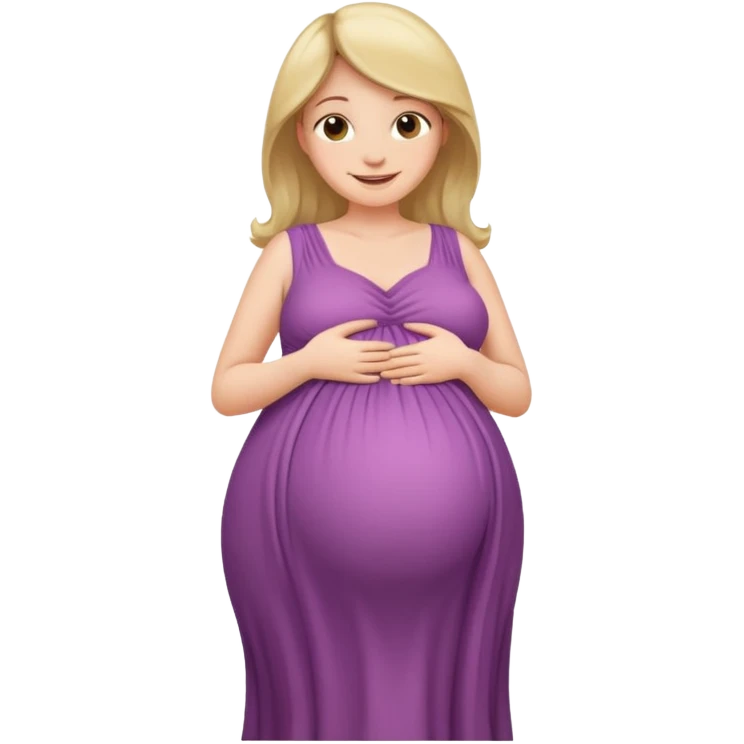 pregnant mother with her hands on womb emoji