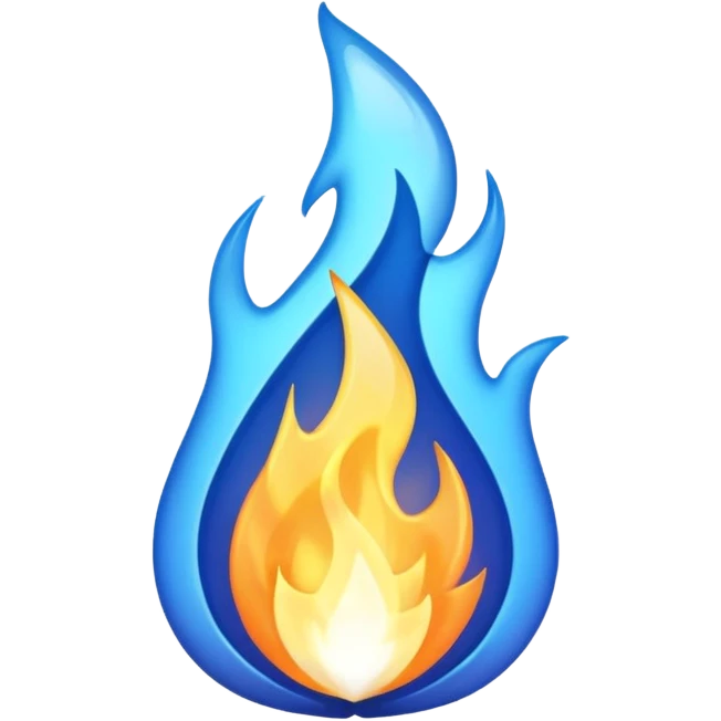 A blue version of 🐦‍🔥 emoji