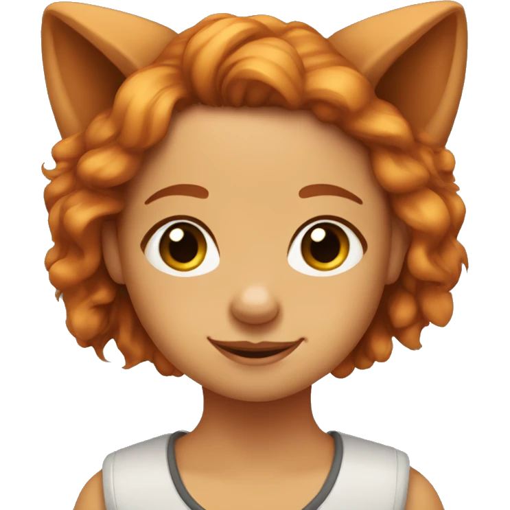 Ginger girl with an Australien Shepherd  emoji