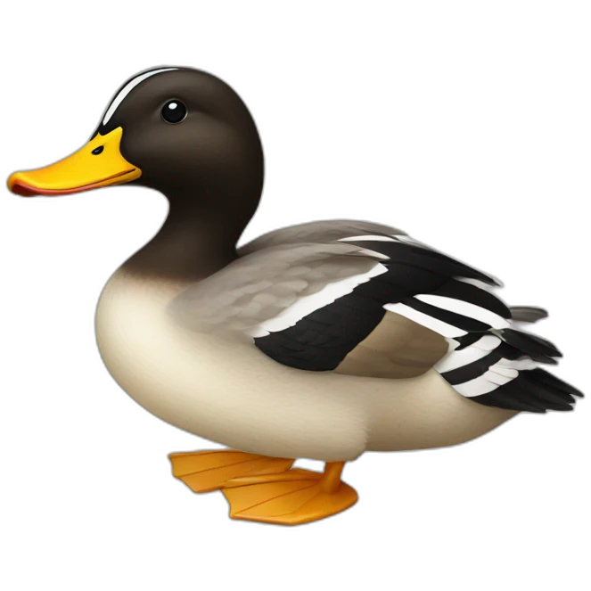 Duck on a badger emoji